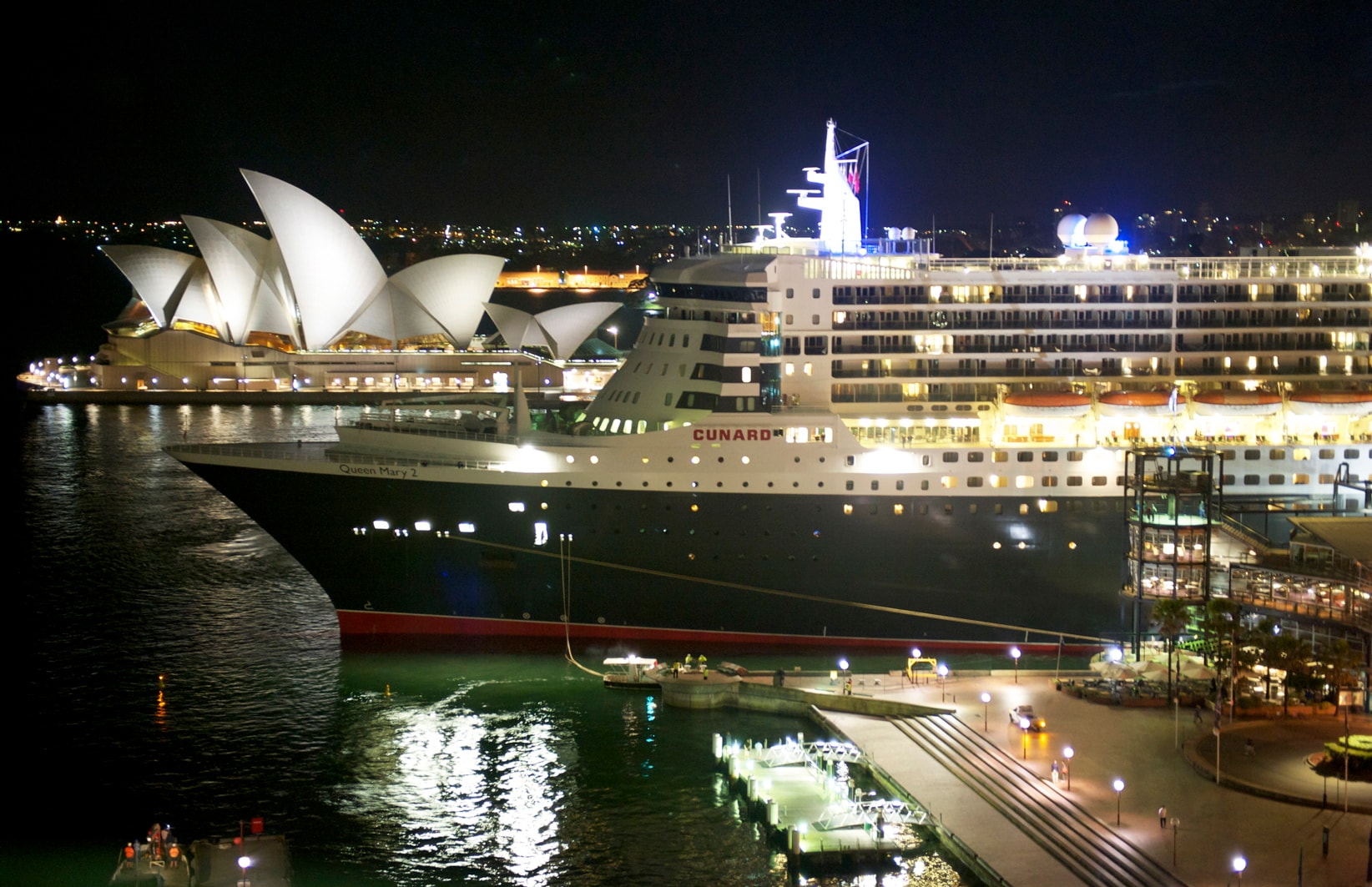 Queen Elizabeth in Sydney Harbour
